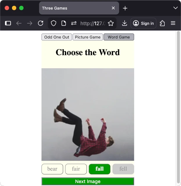 Which word matches the picture?
