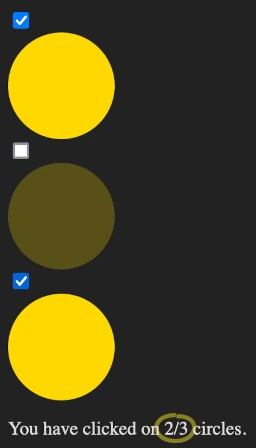 Detecting how many circles were clicked