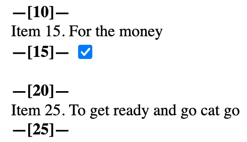 CSS does count hidden items
