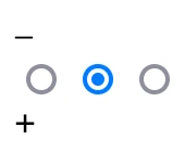 input#d1 is checked. Visible: the minus span for .d0, the plus span for .d2