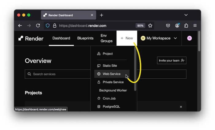 Create a New Web Service