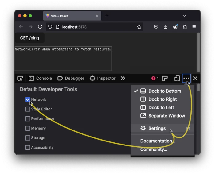 A composite image to show the steps