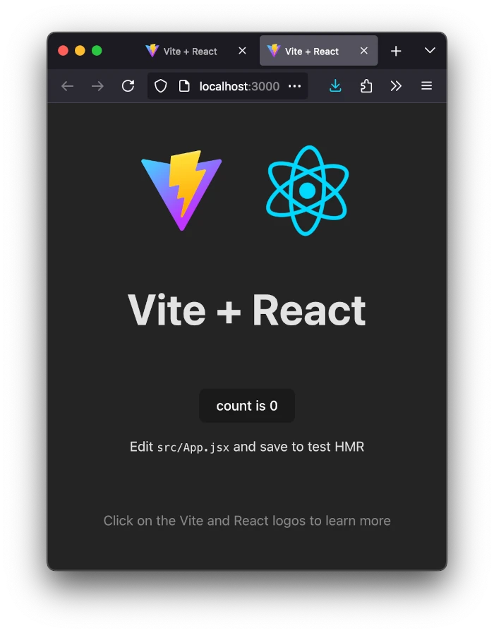 The React frontend served by your Express server